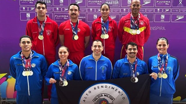 PMESP CONQUISTA 19 MEDALHAS NO CAMPEONATO PAULISTA MASTER DE NATAÇÃO DE INVERNO